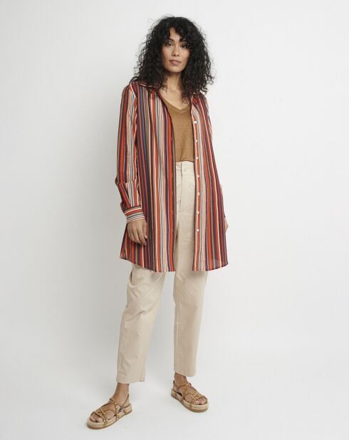 Blusa Ceray Lotus Brick a righe