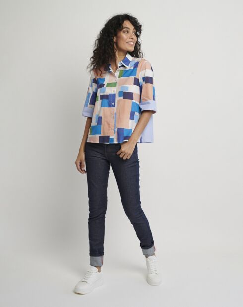 Chemisier Checo Josephine bleu