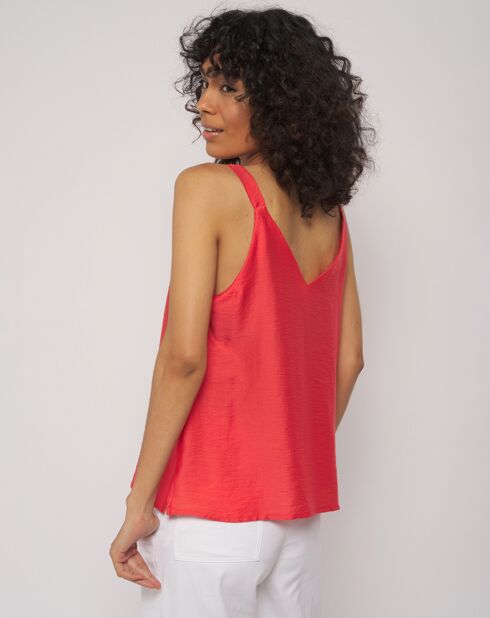 Debam Uni koraalkleurige tanktop