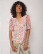 Blusa rosa bordada Tiage