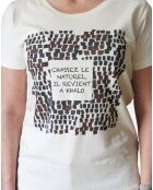 Tirol Brol Khalo ecru T-shirt van 100% biologisch katoen