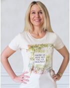 Tirol Brol Soulages ecru T-shirt van 100% biologisch katoen