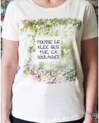Tirol Brol Soulages ecru T-shirt van 100% biologisch katoen