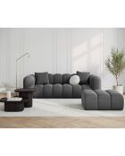 Pouf Velours Piki gris - 90x87x40 cm