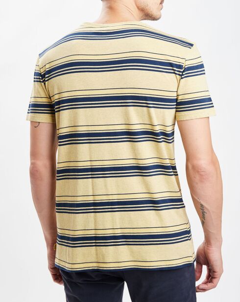 T-Shirt Deeper States rayures jaune/bleu
