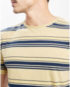T-Shirt Deeper States rayures jaune/bleu