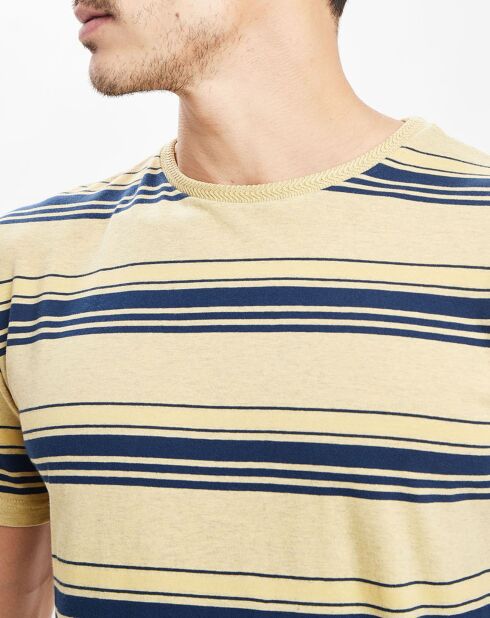 T-Shirt Deeper States rayures jaune/bleu
