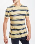 T-Shirt Deeper States rayures jaune/bleu