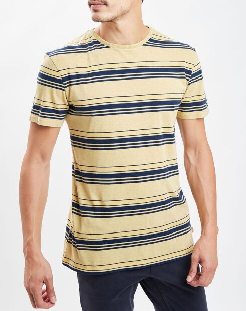 T-Shirt Deeper States rayures jaune/bleu