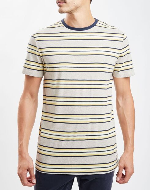 T-Shirt Bim Slaka Bim rayures beige/jaune