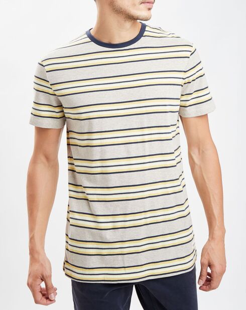 T-Shirt Bim Slaka Bim rayures beige/jaune