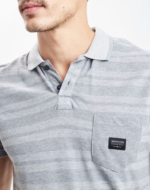 Polo Remember When rayures gris clair