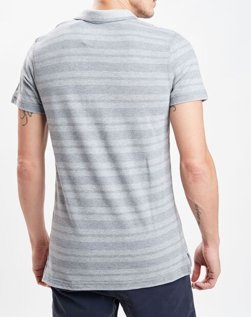 Polo Remember When rayures gris clair