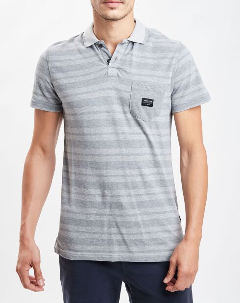 Polo Remember When rayures gris clair