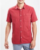 Chemise droite Time Box rouge foncé