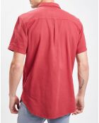 Chemise droite Time Box rouge foncé