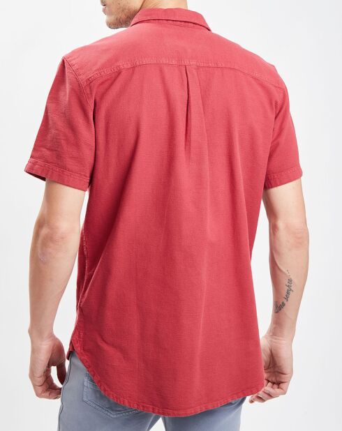 Chemise droite Time Box rouge foncé