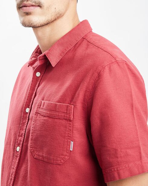 Chemise droite Time Box rouge foncé