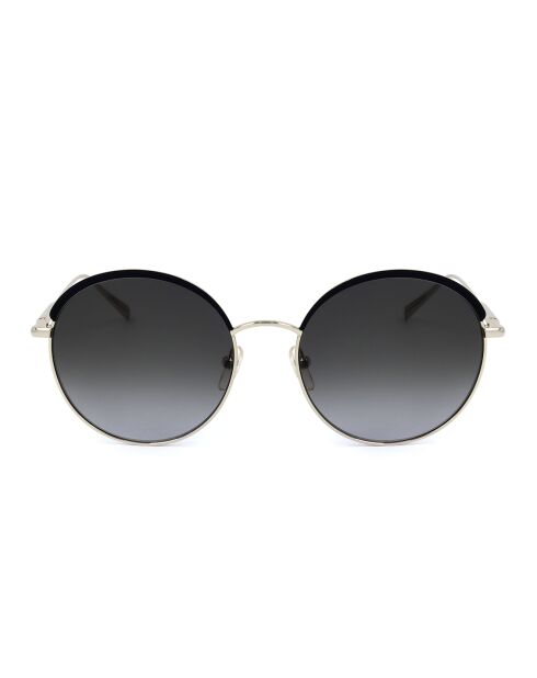 Zwart/zilveren zonnebril voor dames