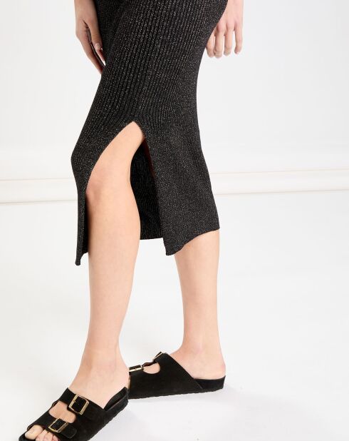 Robe en maille Tyana noire