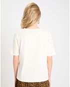 T-Shirt Dalila blanc/rouge