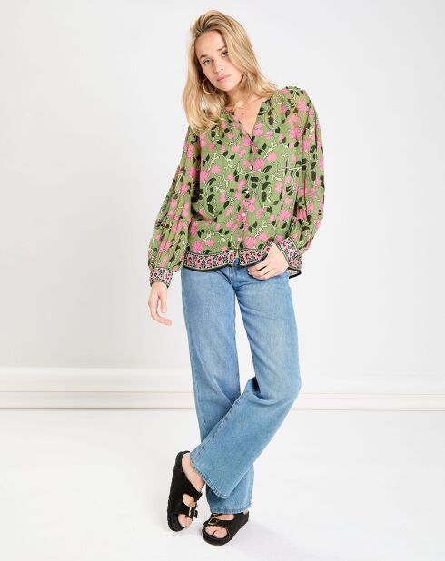 Camisa Theoxane Frieze