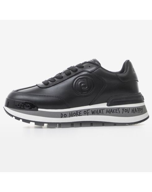 Sneakers en Cuir Tiphaine noires