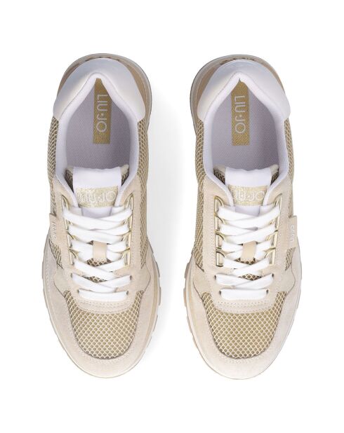 Sneakers en Cuir Victoire beiges