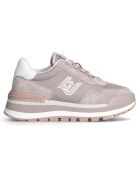 Sneakers en Cuir Angèle rose pâle
