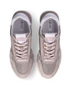 Sneakers en Cuir Angèle rose pâle
