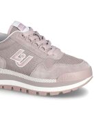 Sneakers en Cuir Angèle rose pâle