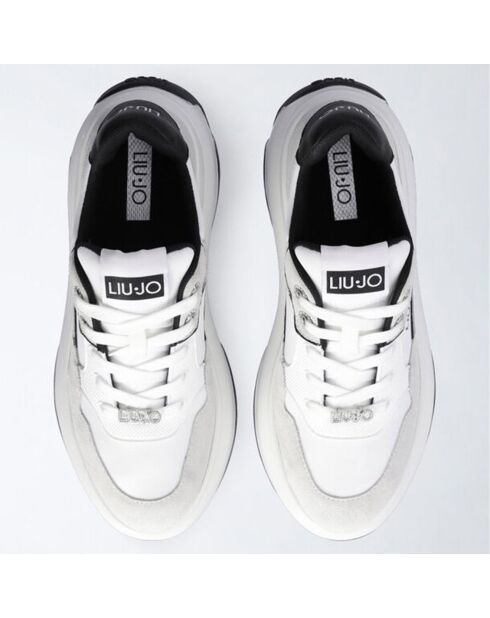 Sneakers Jane blanc/noir/argenté