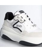 Sneakers Jane blanc/noir/argenté