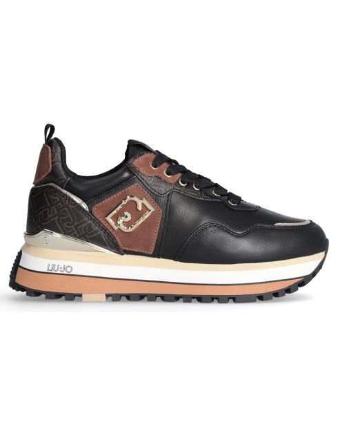 Sneakers en Cuir Mahaut noir/marron