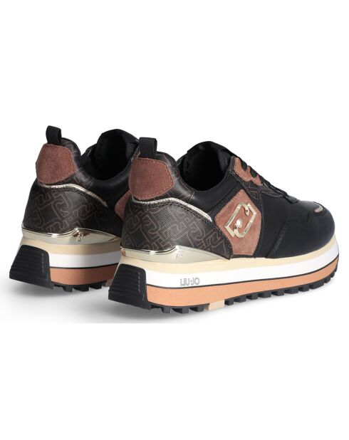 Sneakers en Cuir Mahaut noir/marron
