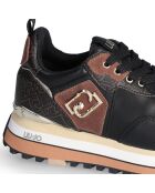 Sneakers en Cuir Mahaut noir/marron