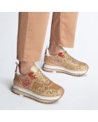 Sneakers Marion strass doré/rose