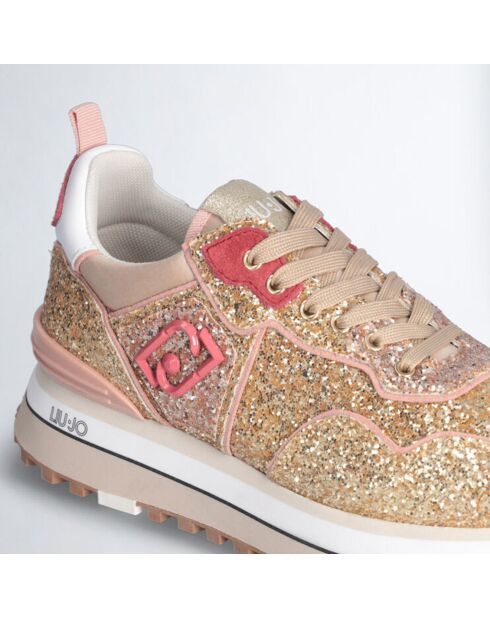 Sneakers Marion strass doré/rose