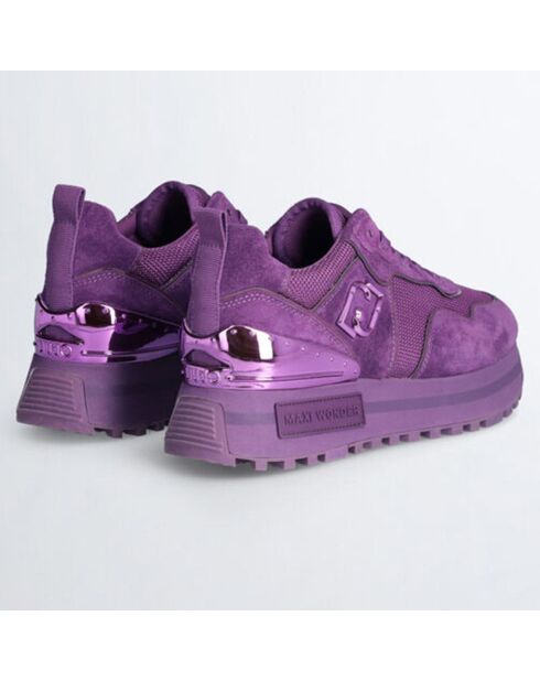 Sneakers en Velours de cuir Calia violettes