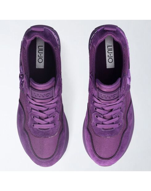 Sneakers en Velours de cuir Calia violettes