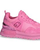Sneakers en Velours de cuir Calia roses