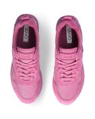 Sneakers en Velours de cuir Calia roses