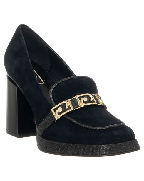 Mocassins en Velours de cuir Nana noirs