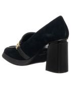 Mocassins en Velours de cuir Nana noirs