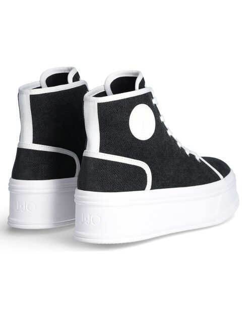 Sneakers Maora noir/blanc - Talon 5 cm