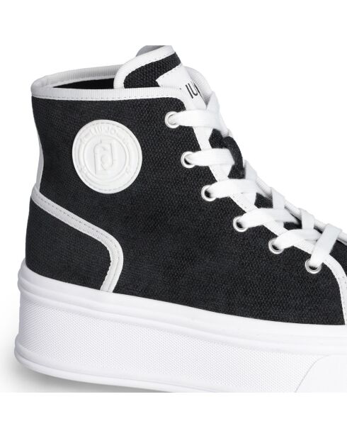 Sneakers Maora noir/blanc - Talon 5 cm