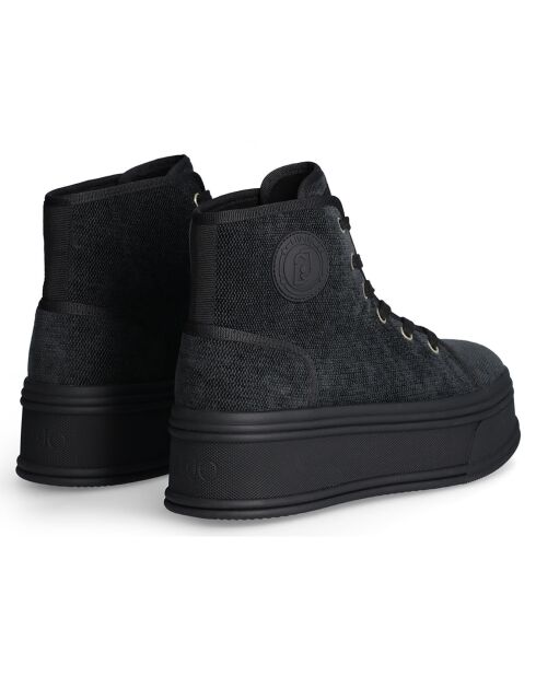Sneakers Maora noires - Talon 5 cm