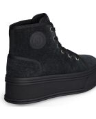 Sneakers Maora noires - Talon 5 cm