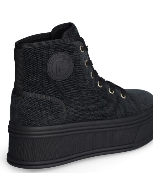 Sneakers Maora noires - Talon 5 cm