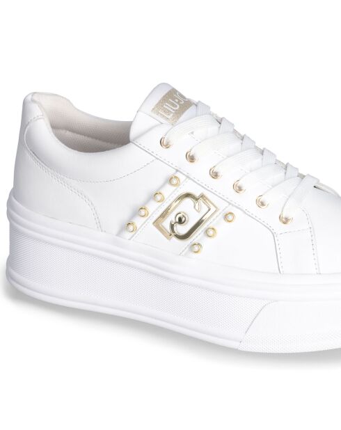 Sneakers en Cuir Marine blanches